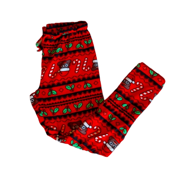 🍓2 for $30🍓 Christmas Poop Emoji Pyjama Pants - Picture 1 of 2